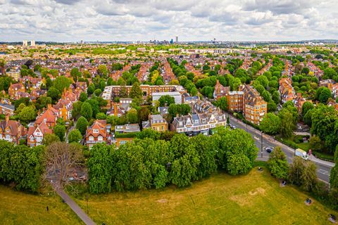 Majade õhuvaade, Turnham Green, London, Ühendkuningriik