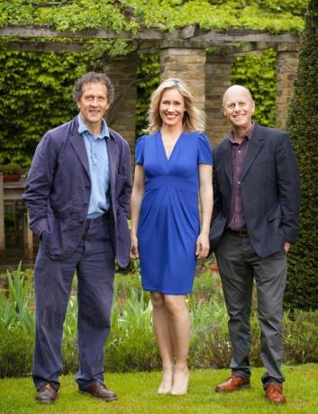 rhs chelsea lillenäitus monty don, sophie raworth, joe swift