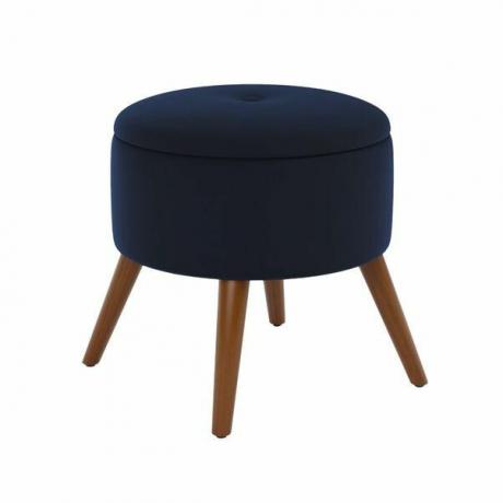 Eliza Velvet Storage Footstool