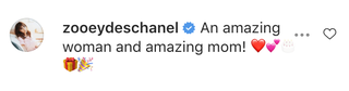 zooey deschanel instagram comment