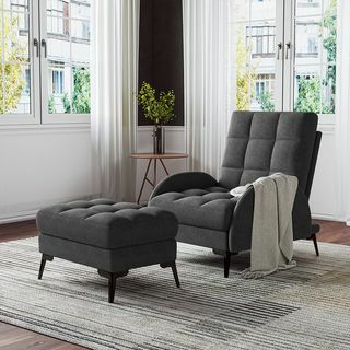 Howton Wide Velvet Wingback Tooli tugitool Ottomaniga