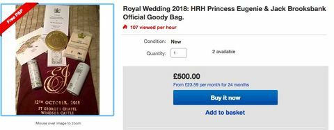 Kuninglikud pulmakingikotid eBays