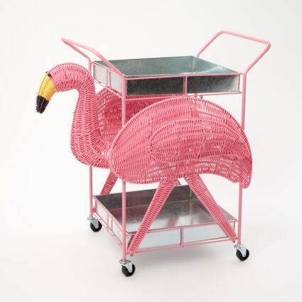 Roosa Flamingo käru 76x50cm