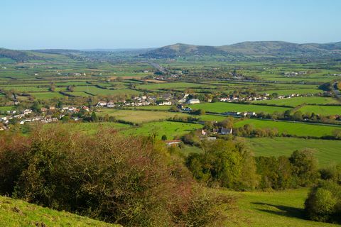 Vaade Brent Knoll Somersetist Mendip Hillsile