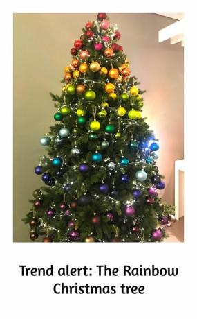 John Lewis Rainbow Christmas Tree 2018 - jõulupuu kaunistamise trend