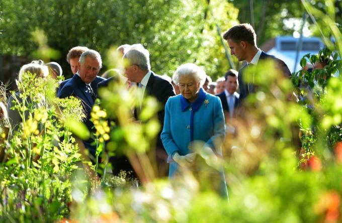 London, Inglismaa 18. mai prints Charles, Walesi prints ja kuninganna Elizabeth ii osalevad iga-aastasel Chelsea lillel näitus kuninglikus haiglas Chelsea 18. mail 2015 Londonis, Inglismaal, foto autor: stuart c wilson wpa pool getty pilte