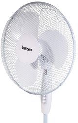 Igenix DF1655 pjedestaalil liikuv 3-käiguline ventilaator võrgusilmaga, 16-tolline, 40 W, valge