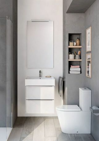 Inspira seinale riputatav valge läikega alusseade, seina sisse riputatav Inspira ruut, Inspira ümmargune seinaga WC